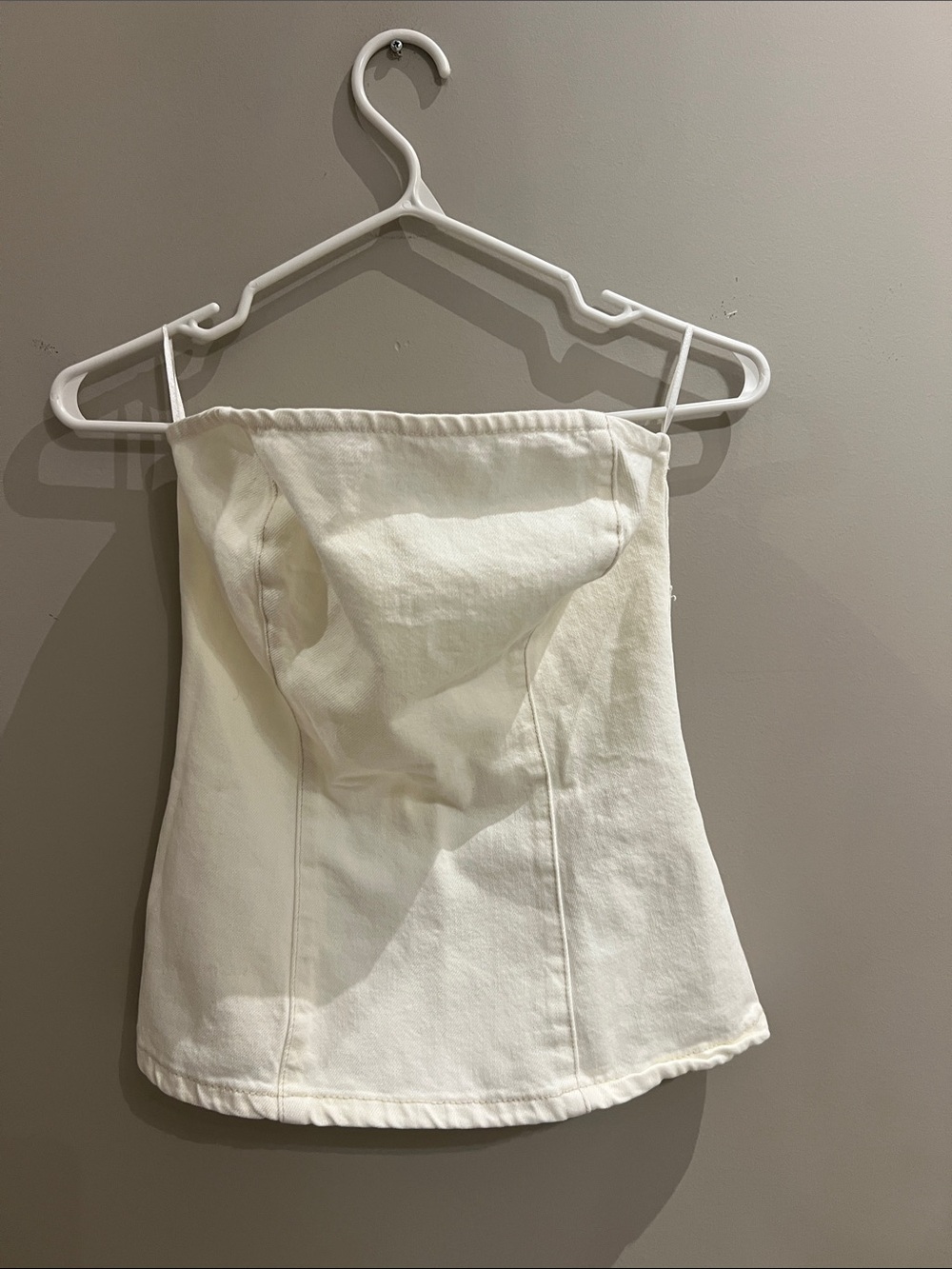Zara Cream Strapless Bustier Camisole